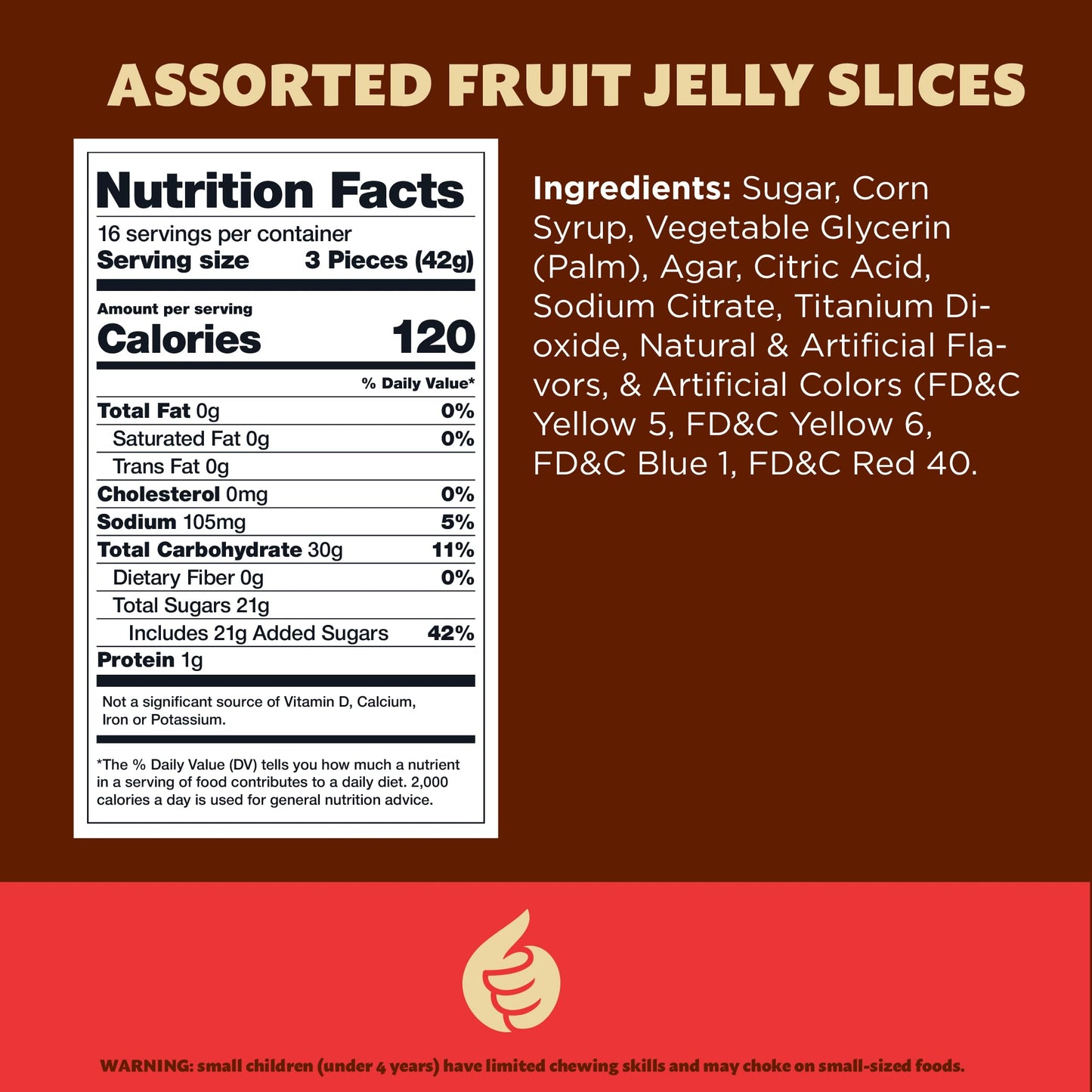 Fruit Slices Jelly Candy | 1.5 Pound Pack | Assorted Flavors | Old Fashioned Candy for Buffets and Holiday Gifting | Individually Wrapped Party Favors