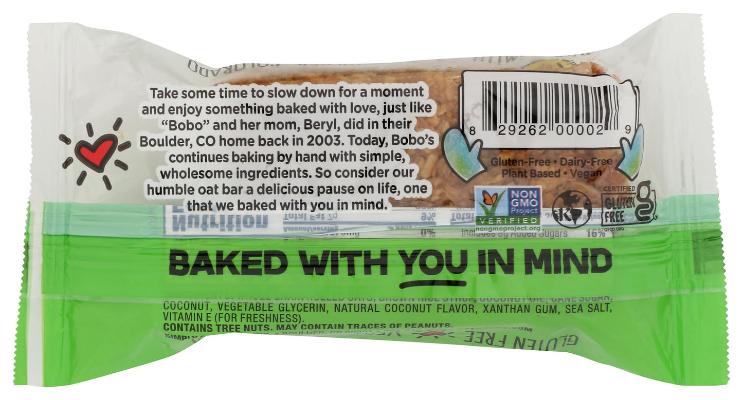 Bobo's Oat Bars, Coconut, 3 Ounce