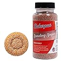 Bakerpan Rose Gold Sanding Sugar for Baking & Cookie Decorating - 5 Ounce Edible Rose Gold Sugar Sprinkles for Cookies, Cakes, Cocktails (Made In USA)