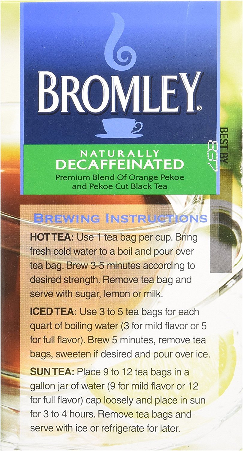 Bromley Naturally Decaffeinated Tea 48 ct