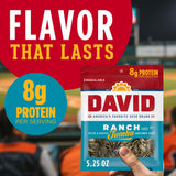 DAVID SEEDS Roasted and Salted Ranch Jumbo Sunflower Seeds, Keto Friendly, 5.25 oz, 12 Pack