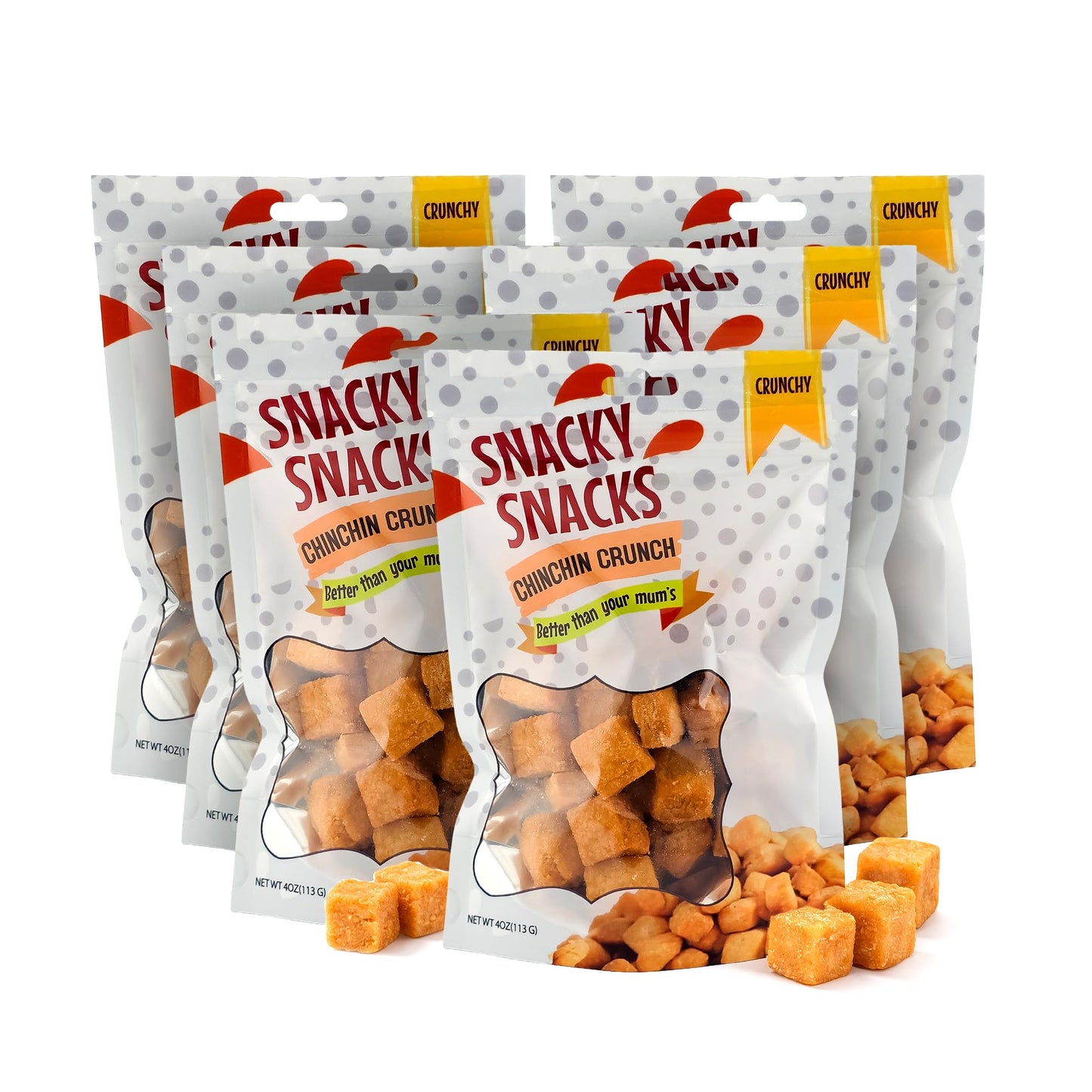 Chinchin Crunch, Savory Crunchy Mini Snacks for Adults - Bites, Crispy Traditional Crunchy Snacks Cubes For Parties, Movie Nights & Sharing (6 Pack