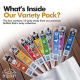 Jerky-n-Spice Wild Game Exotic Meat Sticks (10-Pack) | Ultimate Beef Jerky | Savory Snacks Variety Pack for Adults | Perfect Gifts for Anniversary