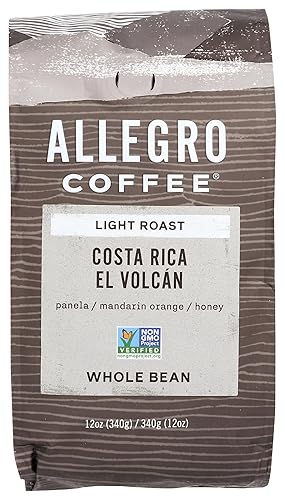 Allegro Coffee, Coffee Costa Rica El Volcan Whole Bean, 12 Ounce