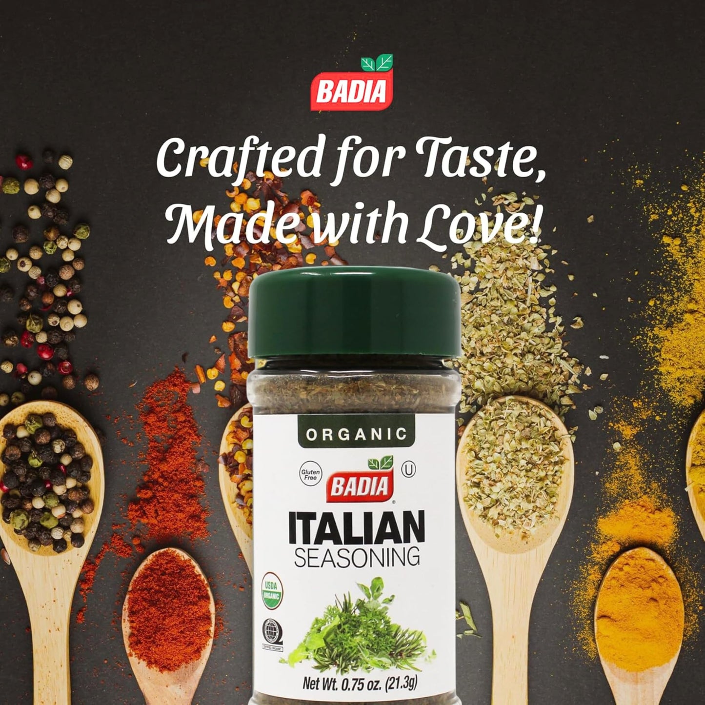 Badia Organic Italian Seasoning 0.75 oz - Aromatic Herbs for Italian Recipes