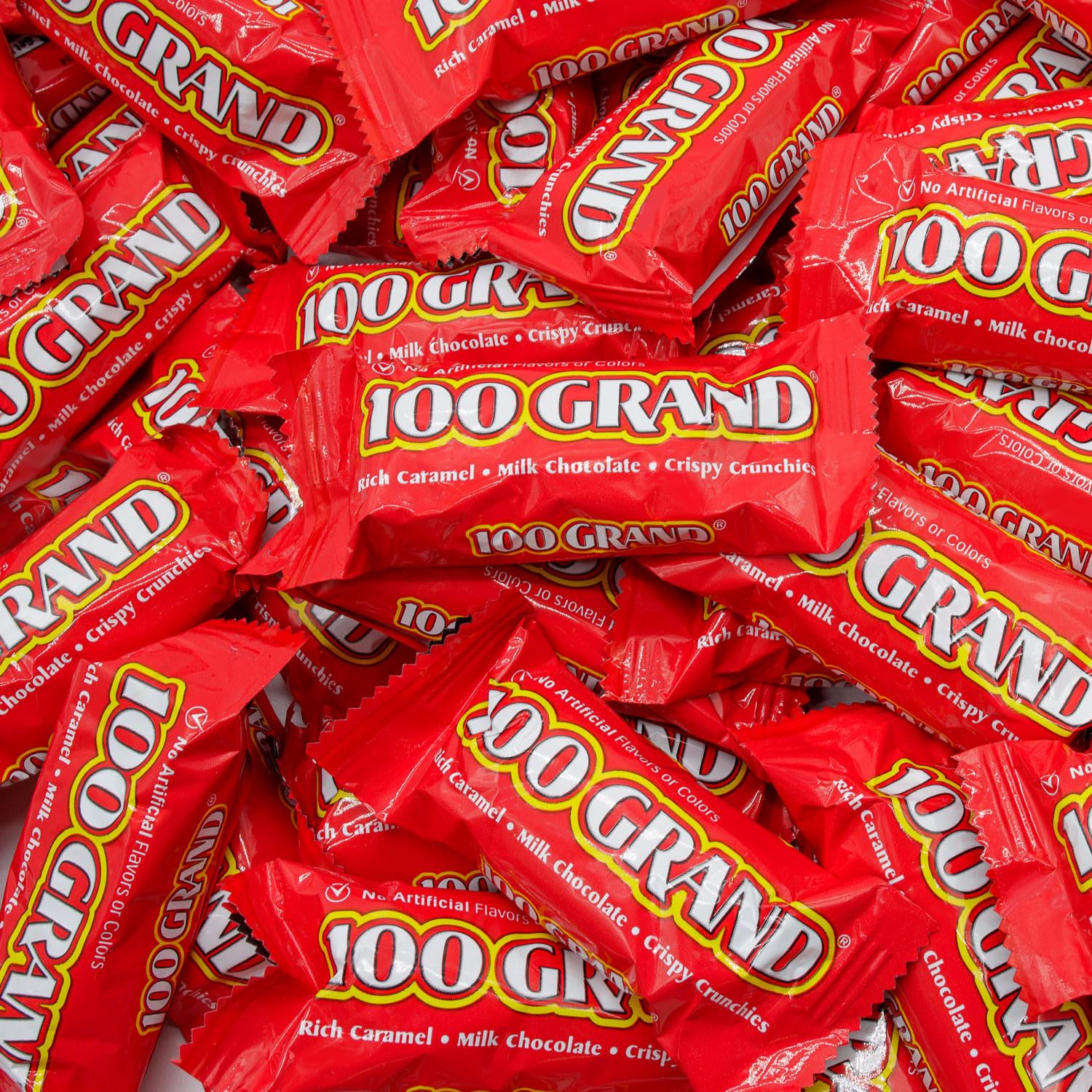 Candy Bar 2 lb FUN SIZE - Bulk, Vintage, Caramel & Crispy Rice & Milk Chocolate, Individually Wrapped (40 Pieces)