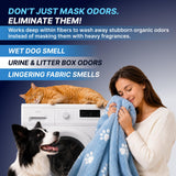 Pet Laundry Detergent Pro Enzyme Odor Remover - Deep Clean of Stubborn Stains - Urine (Dog, Cat, Puppy Accidents), Feces & Vomit, Saliva & Drool