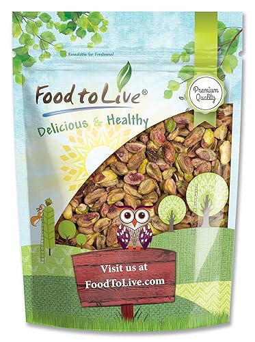 Food to Live - Dry Roasted Pistachio Kernels, 1 Pound - Oven Roasted Whole Nuts, No Shell, Unsalted, No Oil Added, Kosher. High in Protein, Fats.