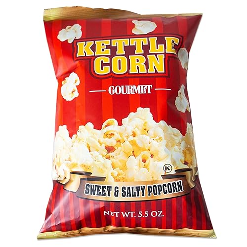 Kettle Corn Popcorn - Sweet Salty Savory - Gourmet Delicious Buttery Flavor - 1, 5.5oz Bag