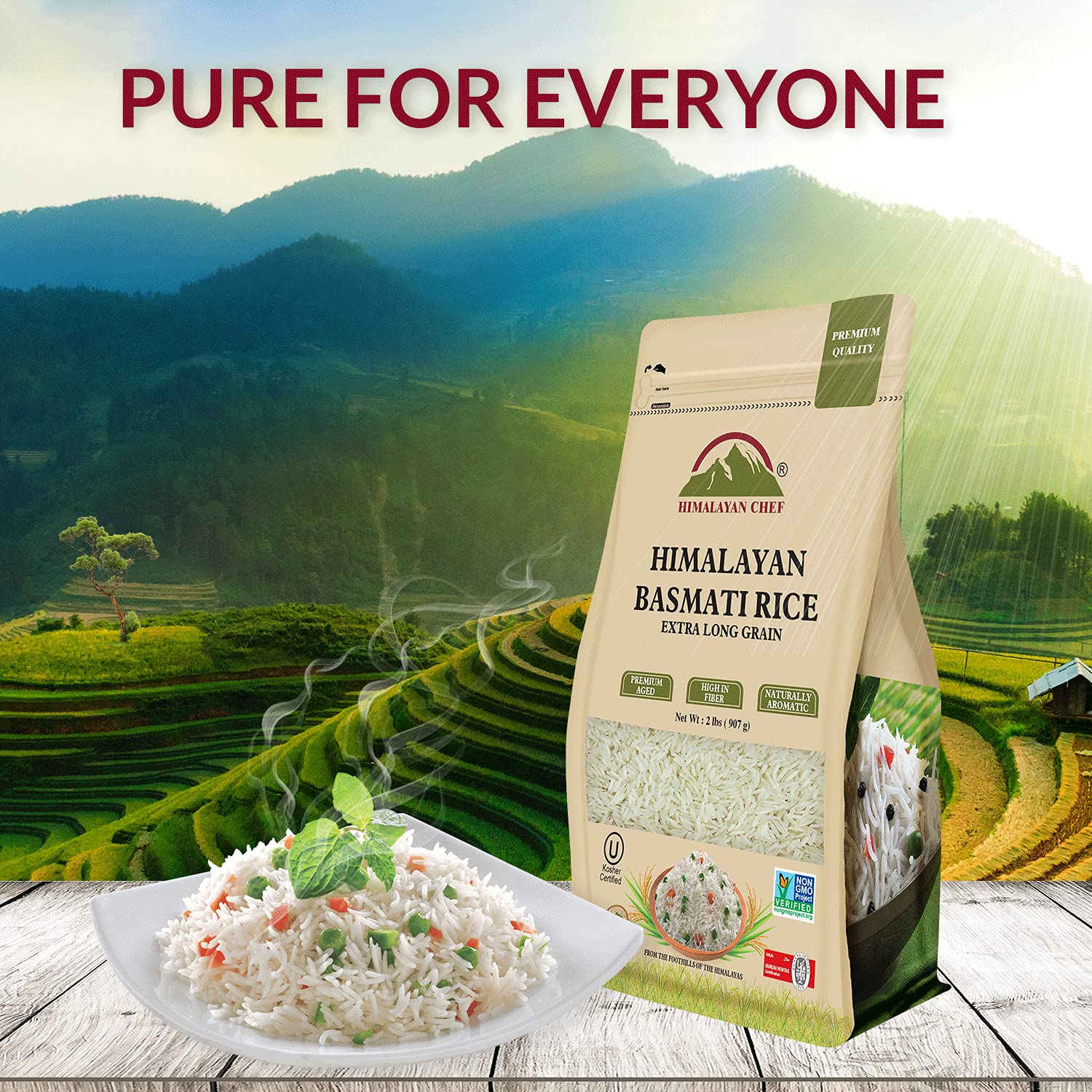 Himalayan Chef Regular Basmati Rice Organic - 2 lbs