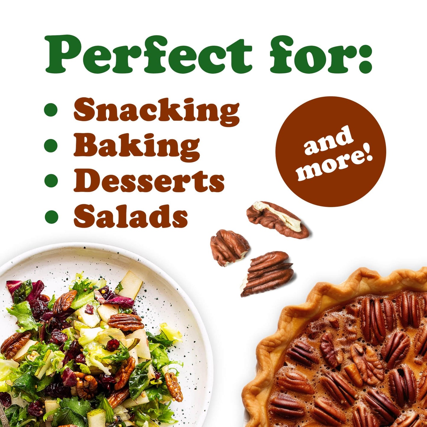 Food to Live - Pecan Halves, 1.5 Pounds Raw Pecan Nuts, Large Size, Unsalted, Unsweetened, Vegan, Kosher, Shelled, Bulk. Good source of Magnesium