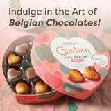 GuyLian Belgian Chocolate Heart Gift Box, 3.7 oz, 10 pc Assorted Praliné Candies, White, Milk & Dark Chocolate