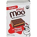 Moo Chocolate Organic Mini Milk Chocolate Peanut Butter Bar, 0.7 OZ