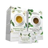 ANDREW LESSMAN Tea - Variety Pack - Jasmine Infused Green Tea + Earl Grey Green Tea 30 Sachets Each - Certified Organic. Refreshing, Ultra-Mild