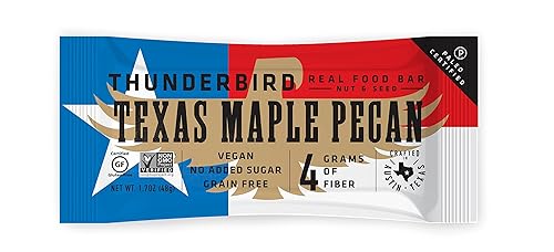 Thunderbird Gluten Free Non-GMO Vegan Texas Maple Pecan Bars, 1.7 Oz. (8 Bars)