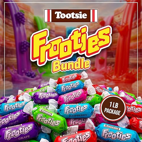 BP BUNDLE Taffy Candy 1lb Bulk Bag - Individually Wrapped Assorted Fruit Chews, 5 Flavors (Fruit Punch, Strawberry, Green Apple, Blue Raspberry