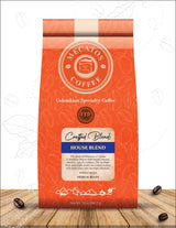 Whole Bean Coffee - Medium Roast, Colombian Specialty Grade by Mecatos Coffee (12 oz, House Blend)