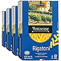 Tuscanini Authentic Italian Rigatoni Pasta 16oz (4 Pack) Made with Premium Durum Wheat, Done in 12-15 Minutes
