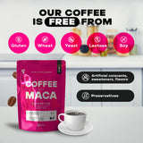 Ground Coffee with Peruvian Root Maca | Adaptogenic Energy Boost | Hormone Balance & Mood Support | Filtered Medium-Dark Roast | 250g - Glomyt Coffee