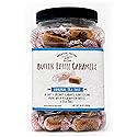 Everton Toffee Butter Toffee Caramels, Original Sea Salt Flavor 50 count (20 oz. Grab Jar). Gourmet artisan Creamy, soft and creamy caramel candy