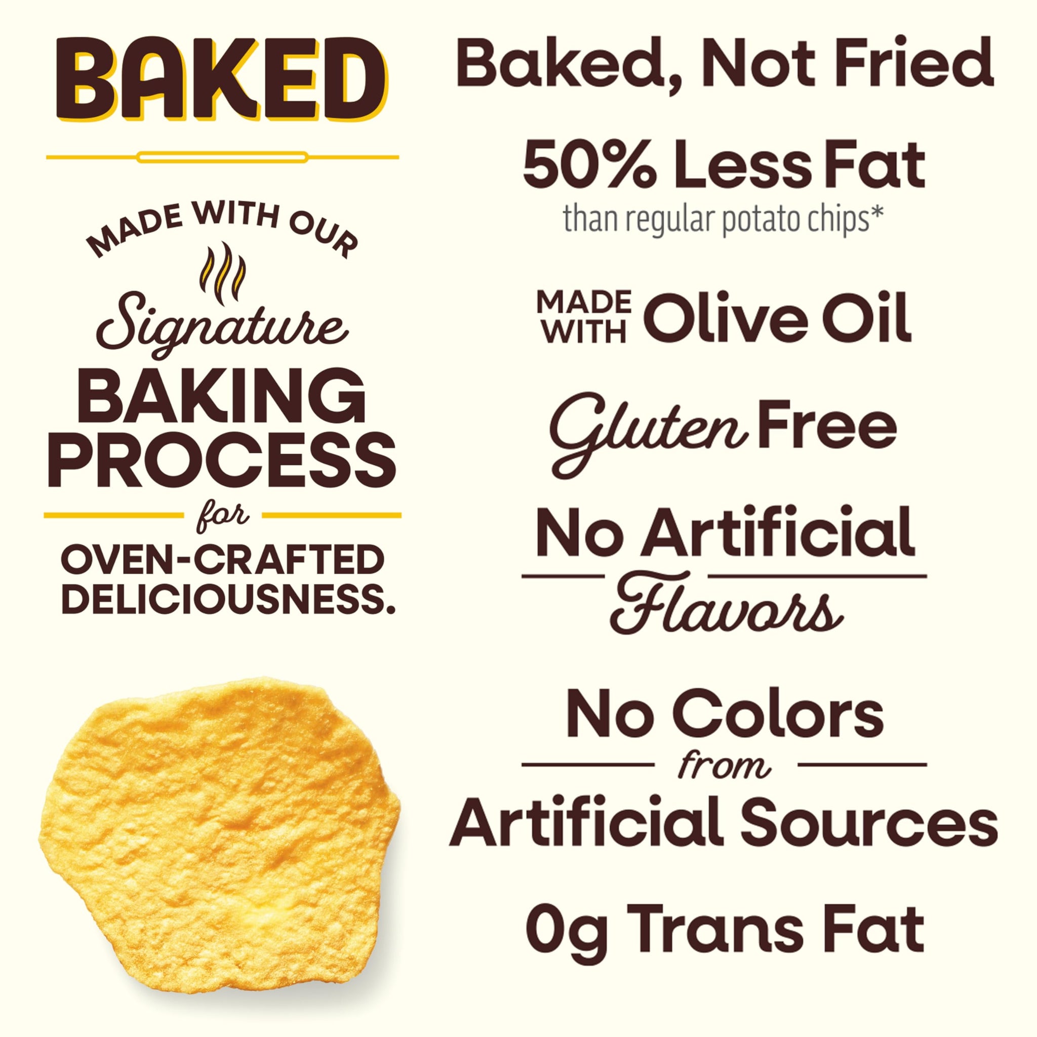 Baked Lay’s Potato Chips, Original, 1.125 oz Bags, (64 Pack), 50% Less Fat, Gluten Free, No Artificial Flavors, No Colors from Artificial Sources