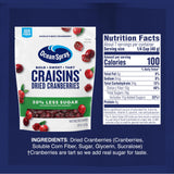 Ocean Spray® Craisins®, 50% Less Sugar Dried Cranberries, Dried Fruit, 10 Oz Pouch
