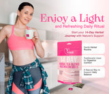 Fitness Love 14 Day Herbal Detox Tea - Caffeine-Free Infusion with Lotus, Rose & Chrysanthemum - Gentle Digestive & Wellness Support - Herbal Blend