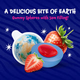 Earth Planet Gummy Balls - 19 Oz Jar (30 Count) - Strawberry Jelly Filled Gummies - Individually Wrapped Gummy Candy - Space Candy - Earth Gummies