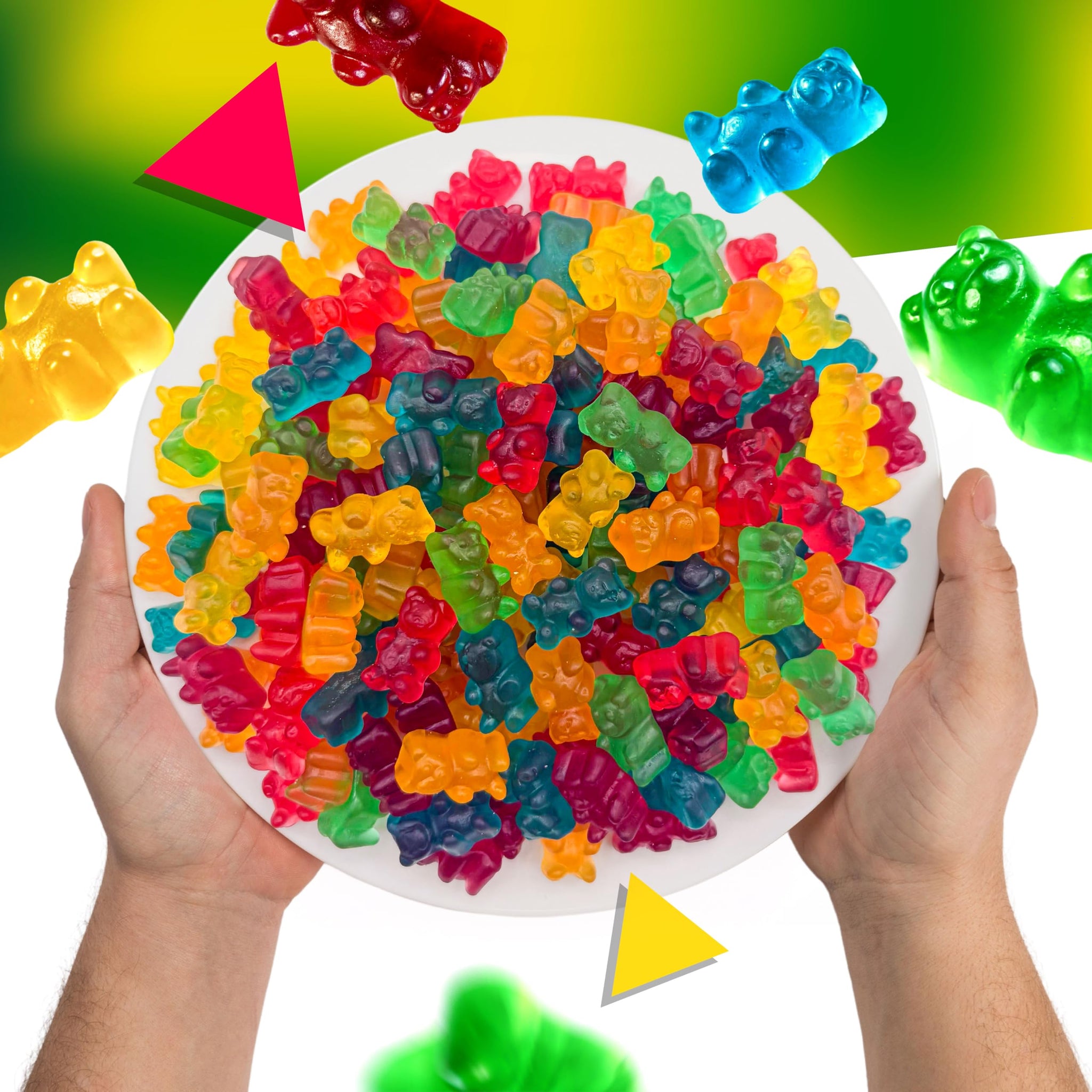 Gummi Bears | 1 Pound Bag | Gummy Candy Bulk | Chewy Candy for Goodie Bags, Gifting, Buffets, Dessert Decorating | Assorted Fruit Flavored Gummies |