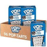 Pop-Tarts Toaster Pastries, Breakfast Foods, Kids Snacks, Frosted Cookies and Creme (96 Pop-Tarts)