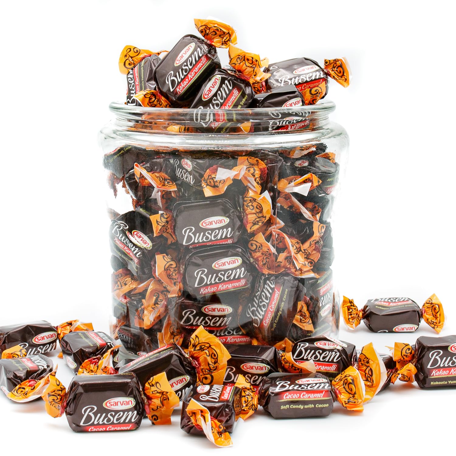 Firm & Chewy Turkish Cocoa Candies 1 lb - Chewy Chocolate Flavored Taffy Alternative, Individually Wrapped