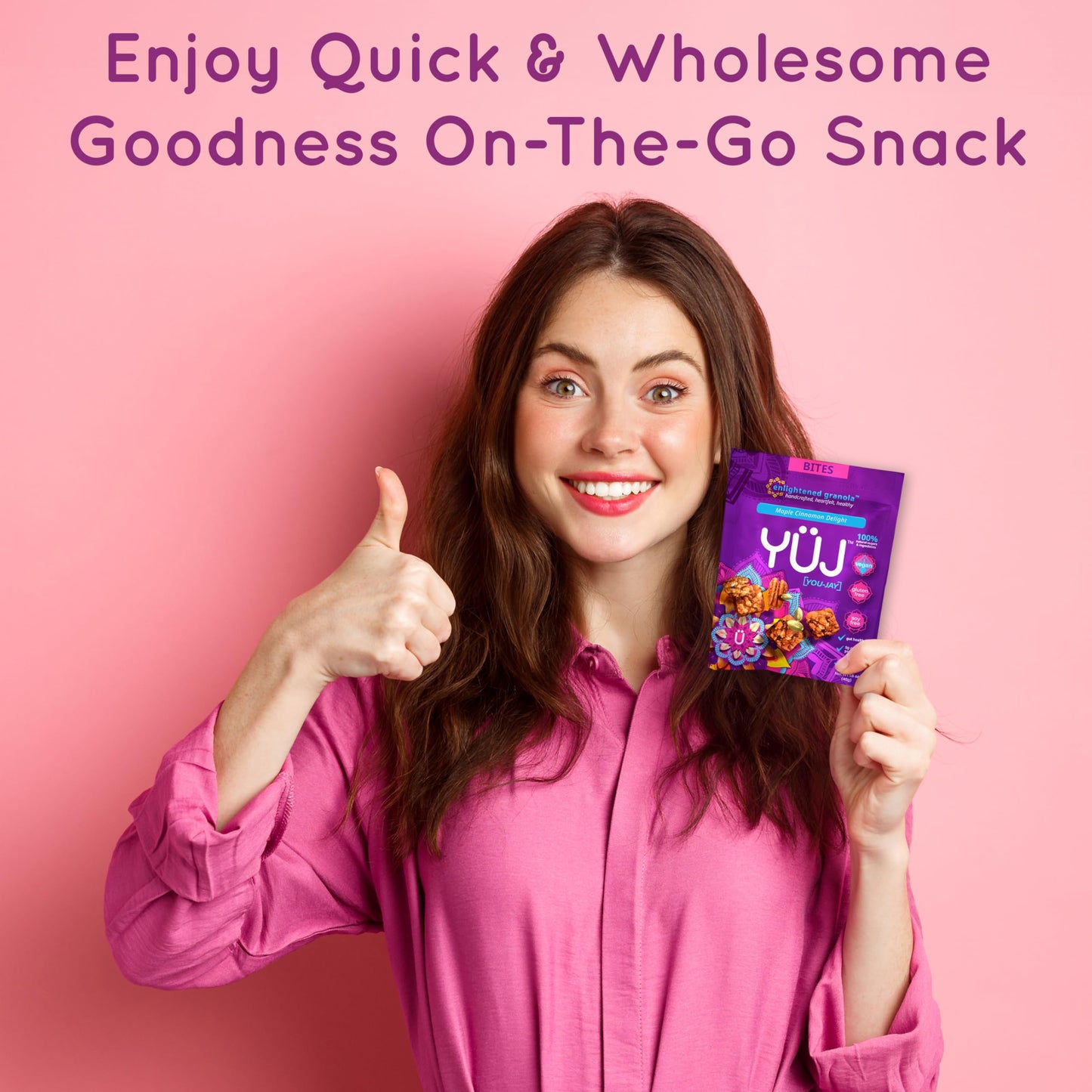 Yüj Organic Granola Bites - Enlightened Granola Cereal Snacks - Vegan & Gluten Free Granola On Yogurt - Original Recipe Healthy Snacks for Adult