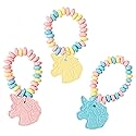 Imagine Splash Unicorn Candy Bracelet - 12 Count Individually Wrapped Edible Unicorn Jewelry - Rainbow Fruit Flavored Candy Bracelets - Party Favors