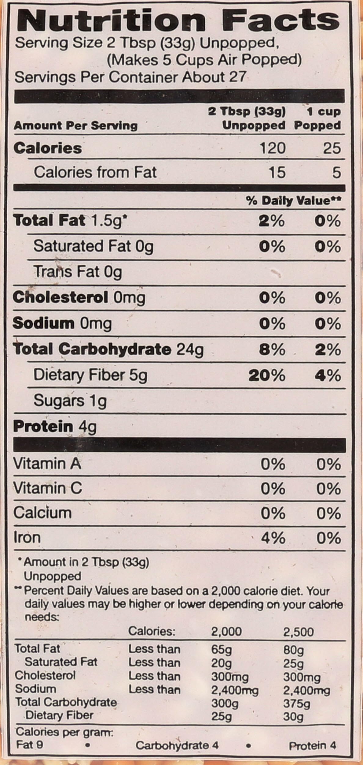 HILGER AGRINATURAL Popcorn, 32 OZ