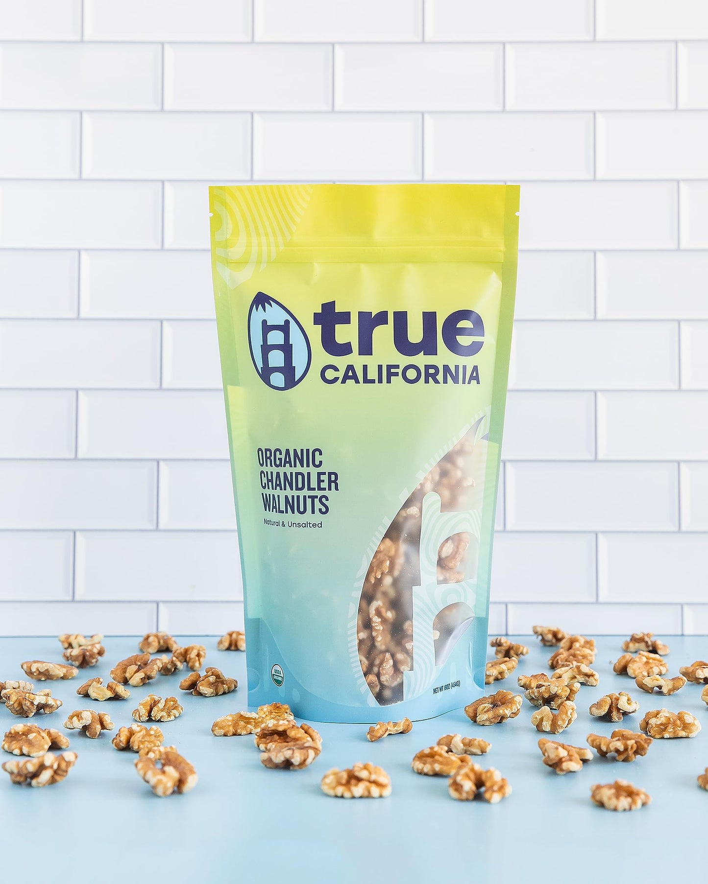 True California Organic Chandler Walnuts (1 LB x 2 Packs) Natural & Unsalted, Raw, Shelled Halves & Pieces, Vegan & Gluten-Free