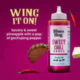 Blues Hog Sweet Chili Sauce, Sweet & Spicy Dipping Sauce, Gluten-Free, No High Fructose Corn Syrup, Made in the USA, 12 oz