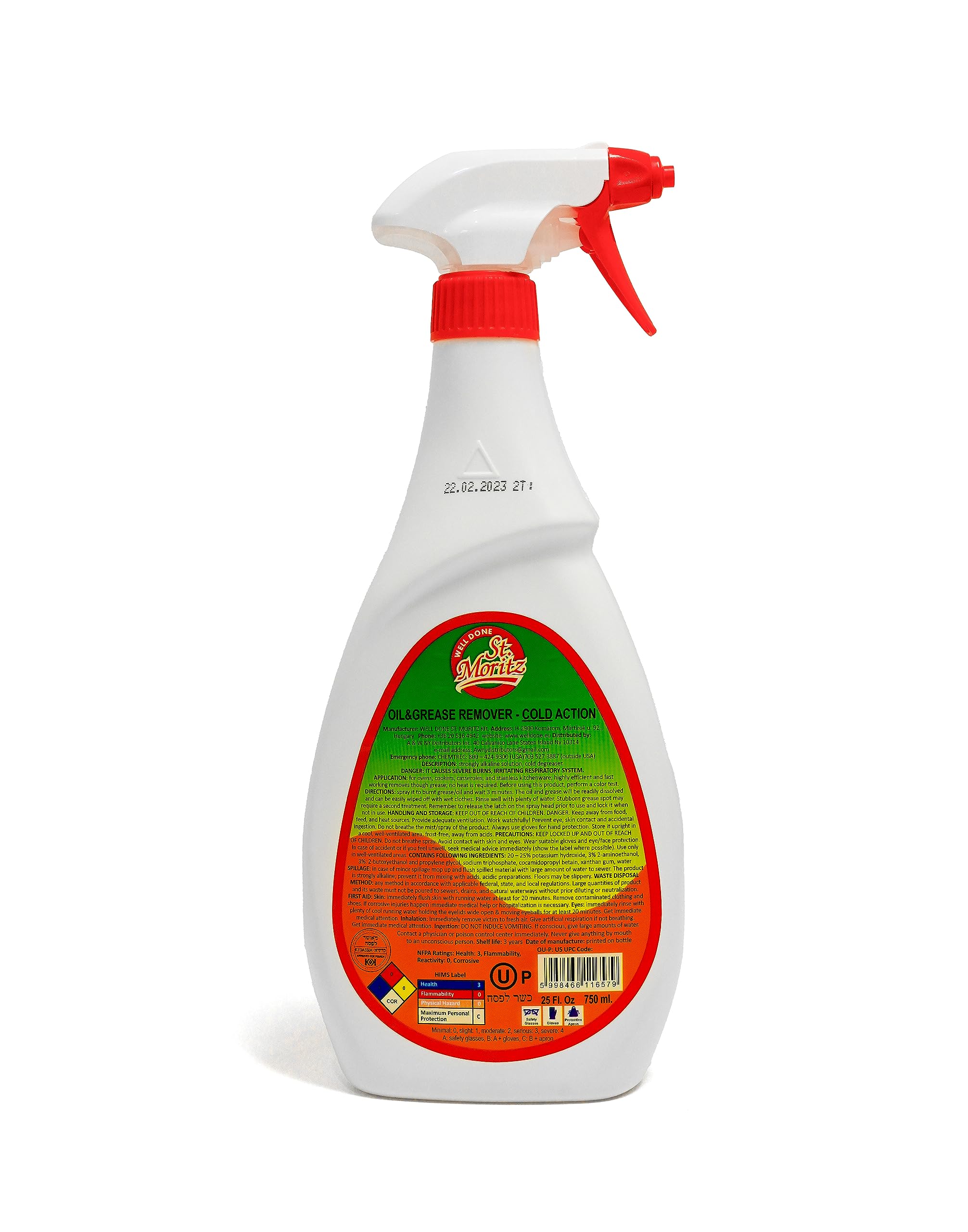 Well Done St. Moritz Oil & Grease Remover - Cold Action Fume Free, 27 Oz.