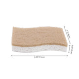 happimess WPE2000A-12SET Natural Plant Based Non-Scratch Sisal Hemp/Cellulose Scrubbing Dish Sponge, Cleaning Sponge for Dishes, Bathroom, Household