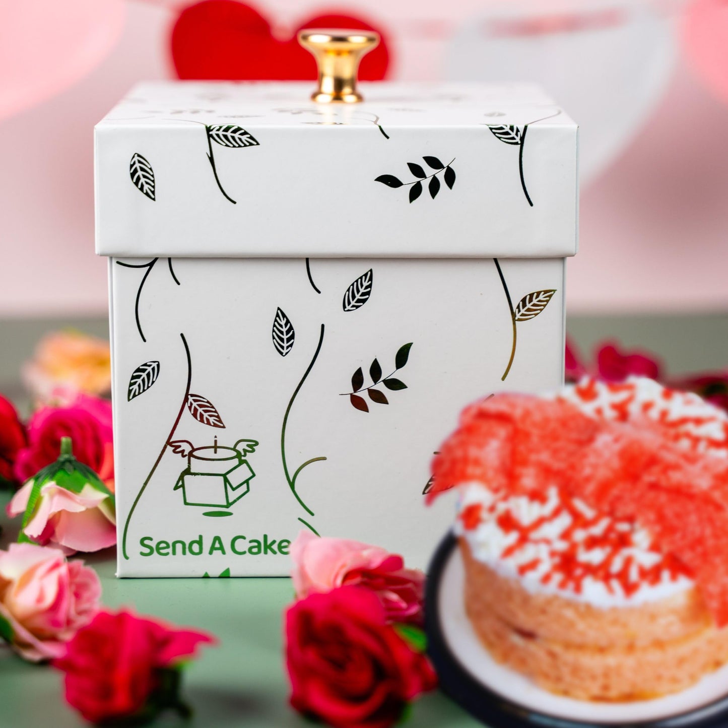 Blossom Explosion Box, Ready to Gift, No Assembly Required with Flower Shower & Flying Butterfly Surprise by Send A Cake - Gift for Women, Men