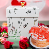 Blossom Explosion Box, Ready to Gift, No Assembly Required with Flower Shower & Flying Butterfly Surprise by Send A Cake - Gift for Women, Men