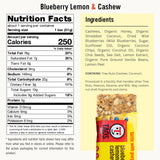 Taos Bakes - Blueberry Lemon + Cashew Coconut - Breakfast Bar - Gluten Free, Non-GMO, Healthy Granola Bars - Filled with Cashews, Wild Blueberries