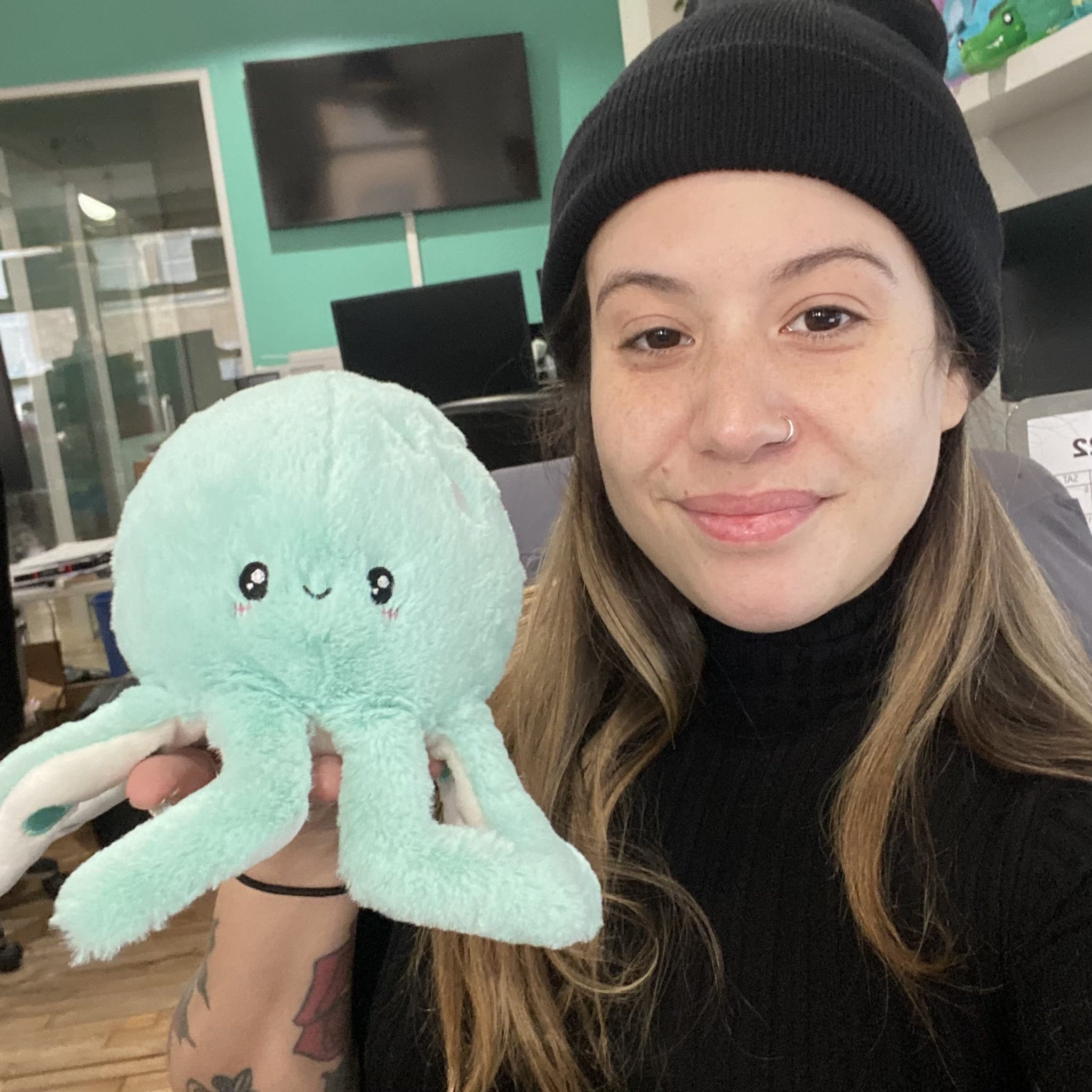 Squishable / Snugglemi Snackers Cute Octopus - Mint 6" Plush