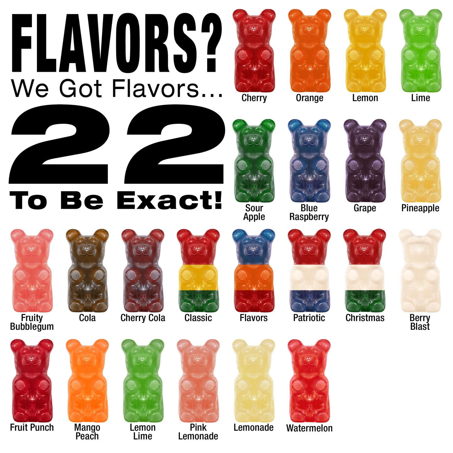 The Original Giant Gummy Bears!™ from GGB Candies (Wild Berry Blast, 5 Pound)