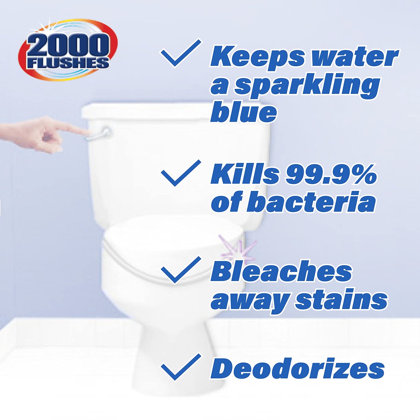 2000 Flushes Blue Plus Bleach Automatic Toilet Bowl Cleaner, 3.5 OZ TWIN-PACK (PACK OF 1), Net Weight: 7 Ounce