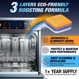 Dishwasher Cleaner Deodorizer Descaler Tablets - 28 Tabs - 1 Plus Year Supply - Extra Scented Deep Cleaning Sanitizer Pods - Remove Hard Water