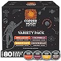 Copper Moon Single Serve Coffee Pods For Keurig K-Cup Brewers, Light Medium & Dark Roast, Variety Pack, 80 Count