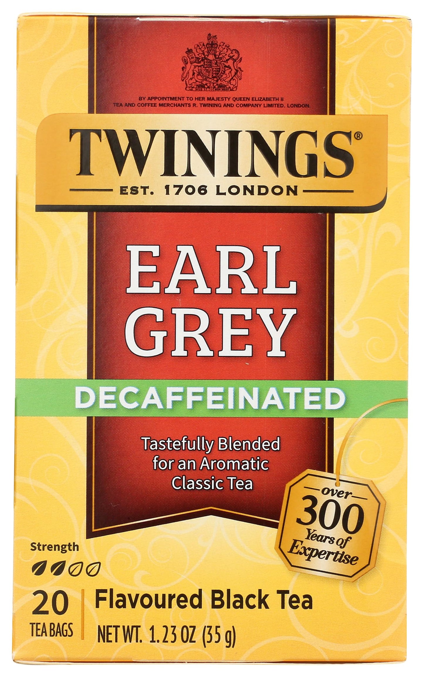 TWININGS TEA, TEA,DECAF,EARL GREY 20 BAG