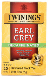 TWININGS TEA, TEA,DECAF,EARL GREY 20 BAG