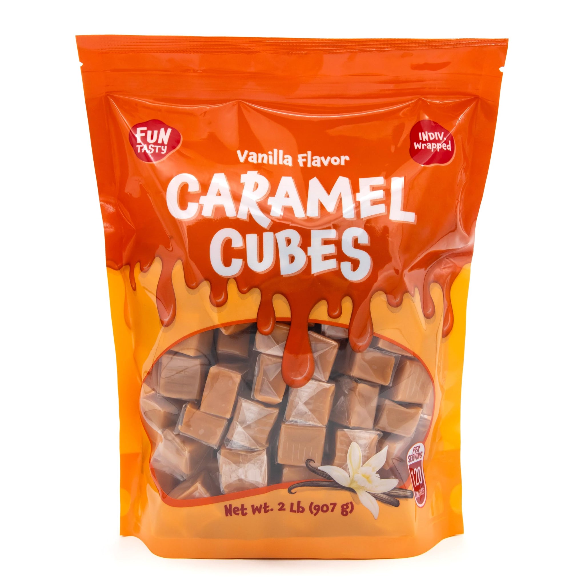 Caramel Candy - 2 Pound Pack - 150 Count - Classic Caramels Individually Wrapped - Chewy Candy for Office Bowls, Gifting, Snacking & Baking - Creamy
