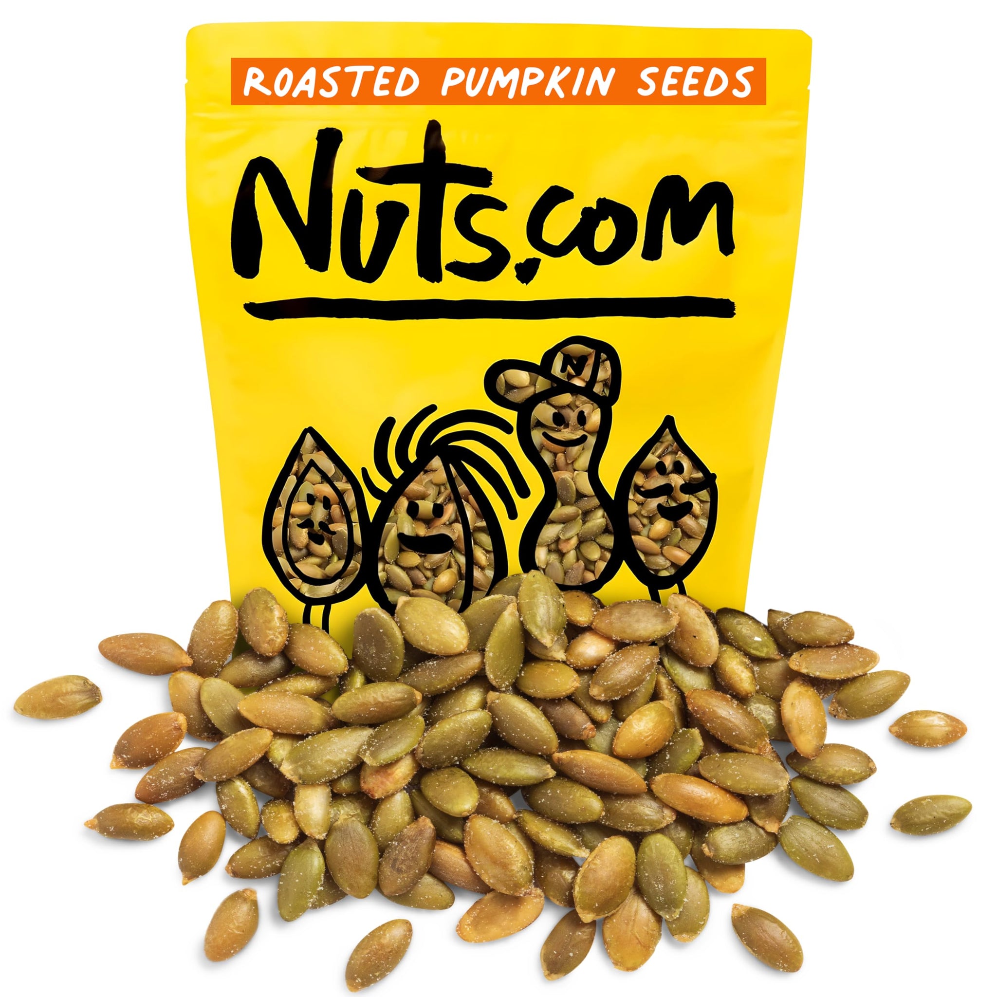 Nuts.com - Roasted Pumpkin Seeds - 2 Lb Bag, Salted No Shell Pumpkin Seeds, Healthy Snack for Adults & Kids, Rich in Protein, Fiber, Calcium